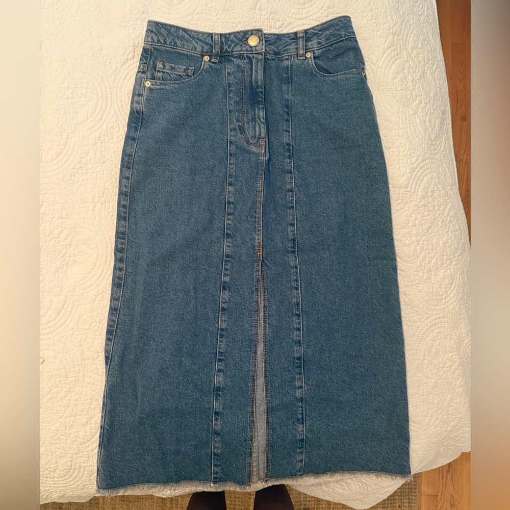 Farm rio denim midi skirt NWOT